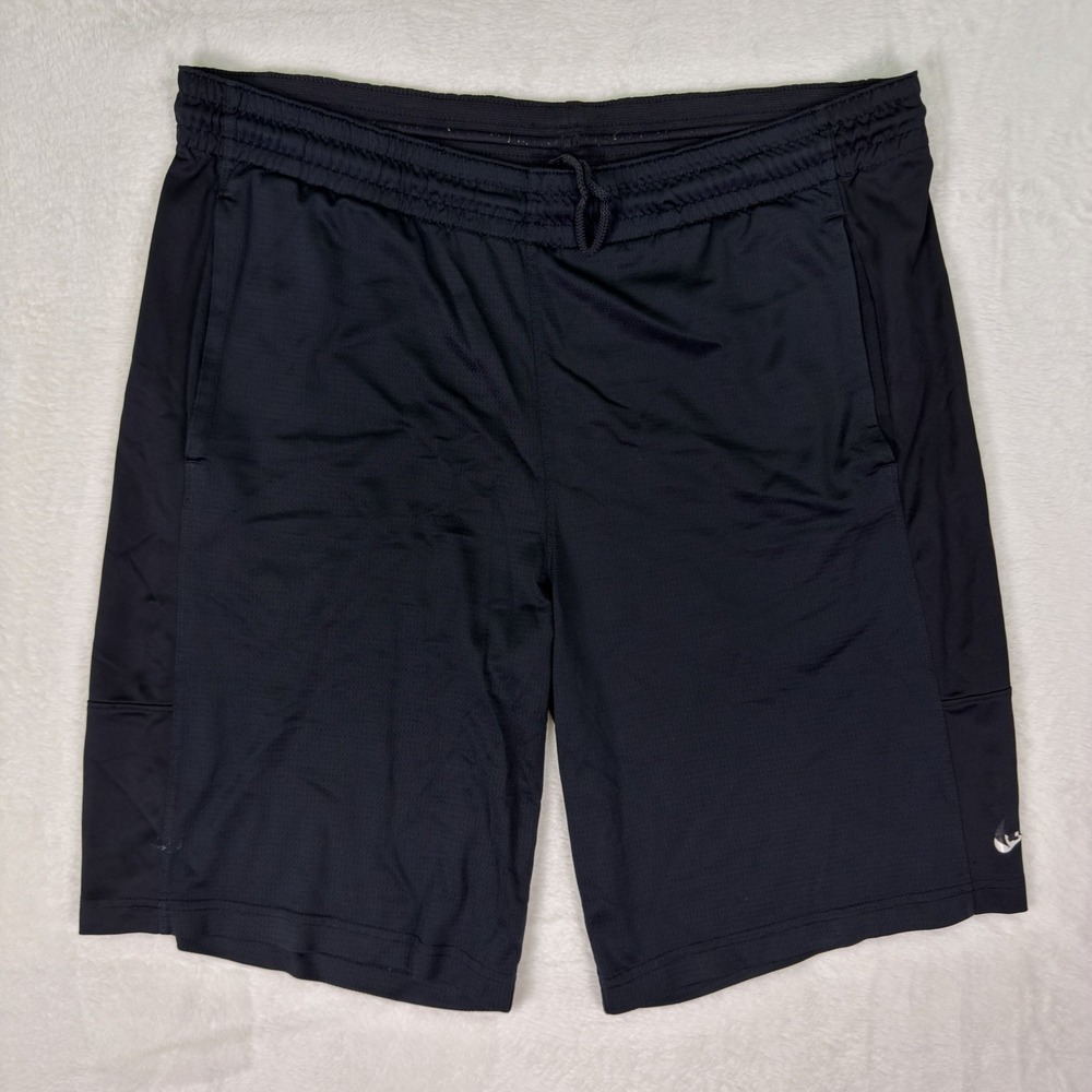 Nike Shorts Mens Medium Black Cash 2.0 Drawstring Basketball Athletic Oversized